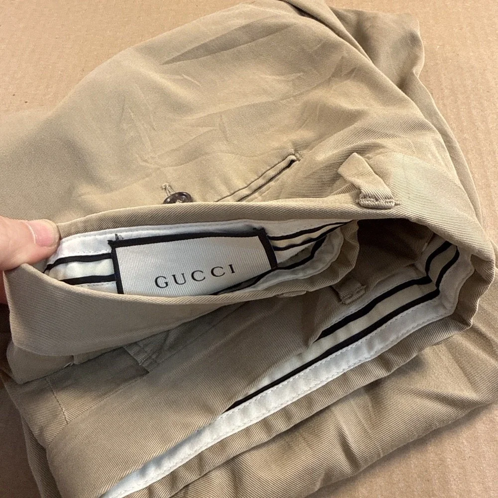 Gucci Men's Khaki Cotton Stretch Formal Pant Size 50R (34-35) 451107 Z43682840
